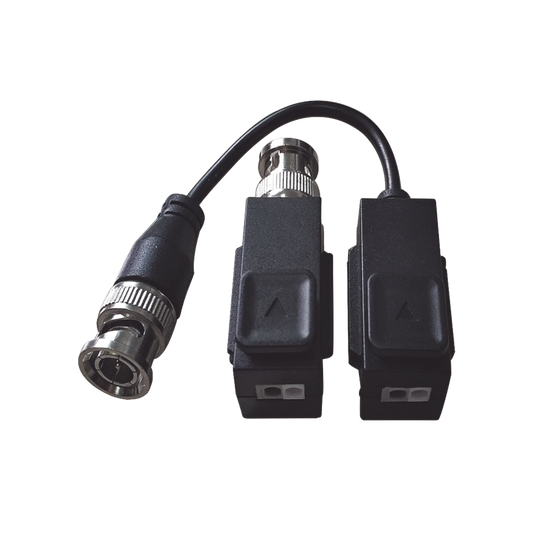 Kit de Transceptor (Balluns) TURBOHD con Boton Push / Hasta 8 MP (4K) / 100% Cobre / Soporta HD-TVI / AHD / CVI / CVBS / Audio por Coaxitron / Datos para Menu de Configurar de CÃ¡maras